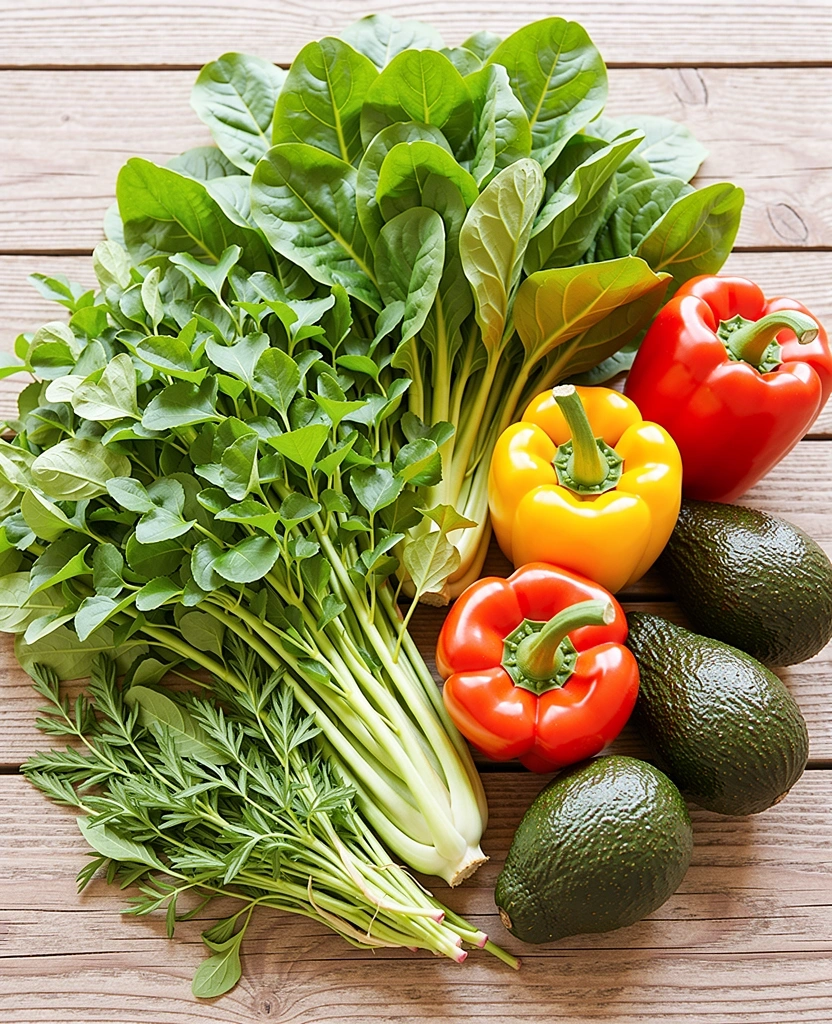 Frische gesunde Zutaten für eine optimale Ernährung